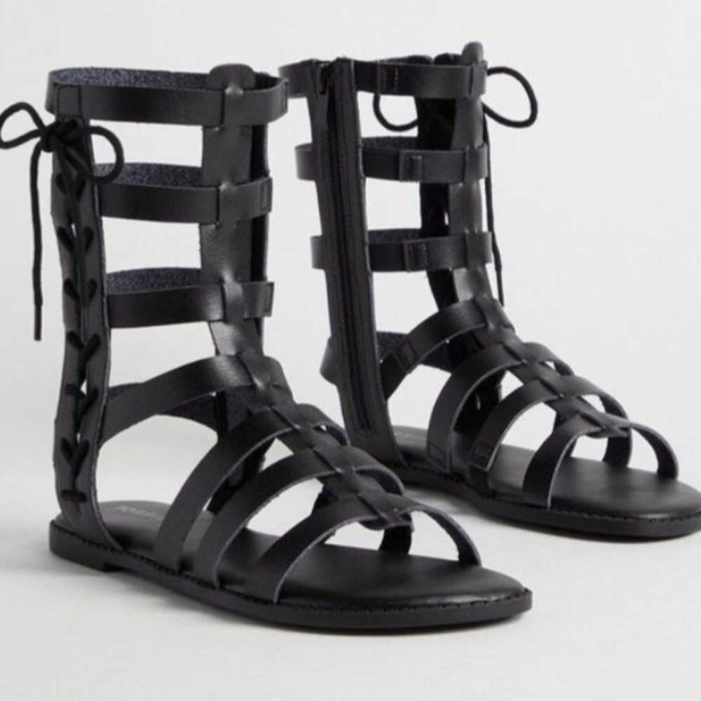 Torrid Black Gladiator Sandals with Strappy Design